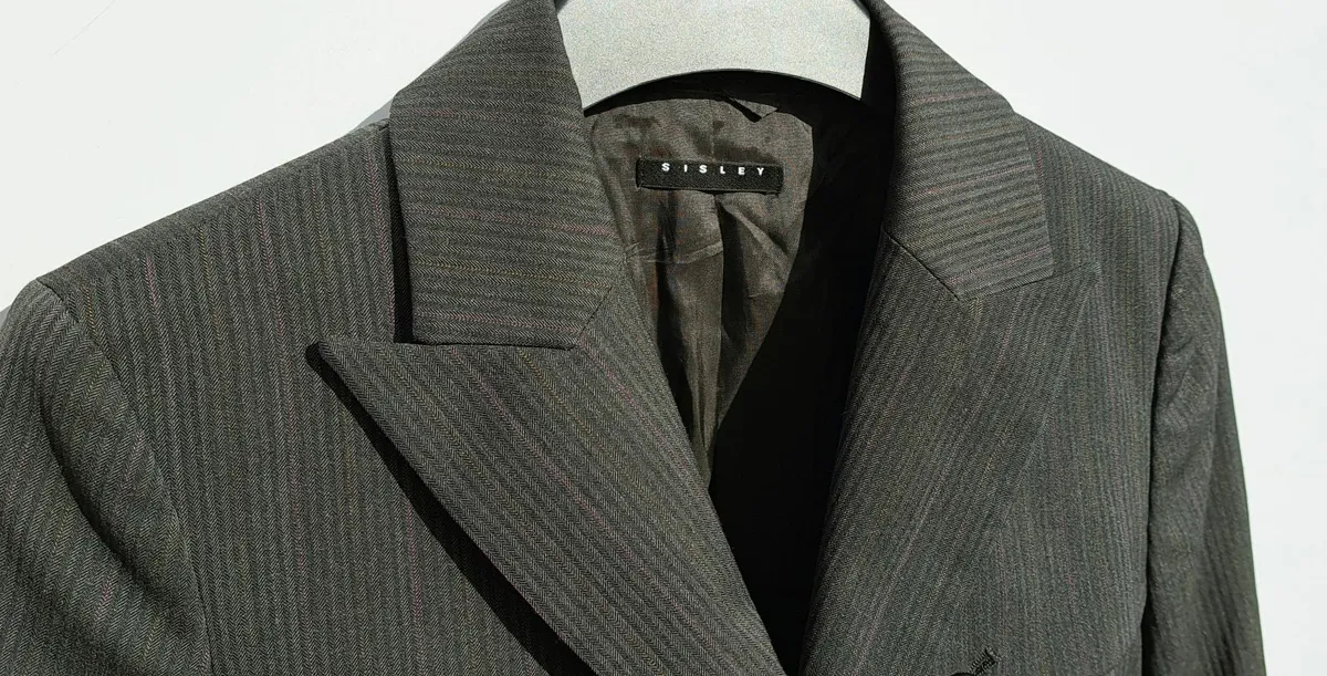 Sisley Women's Pinstripe Suit Jacket UK10 EU38 - Image 4