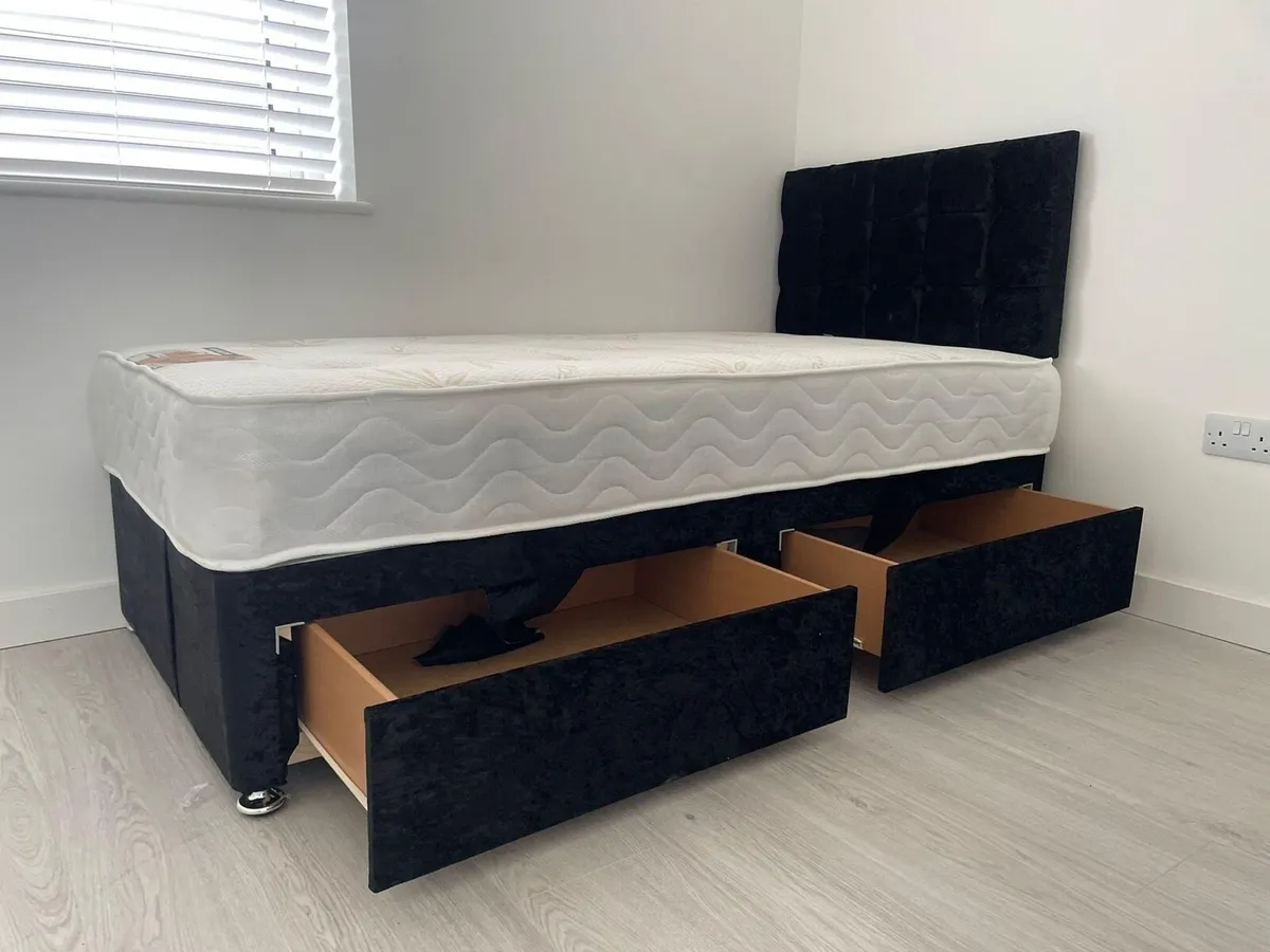 New 3ft single divan beds with mattress
