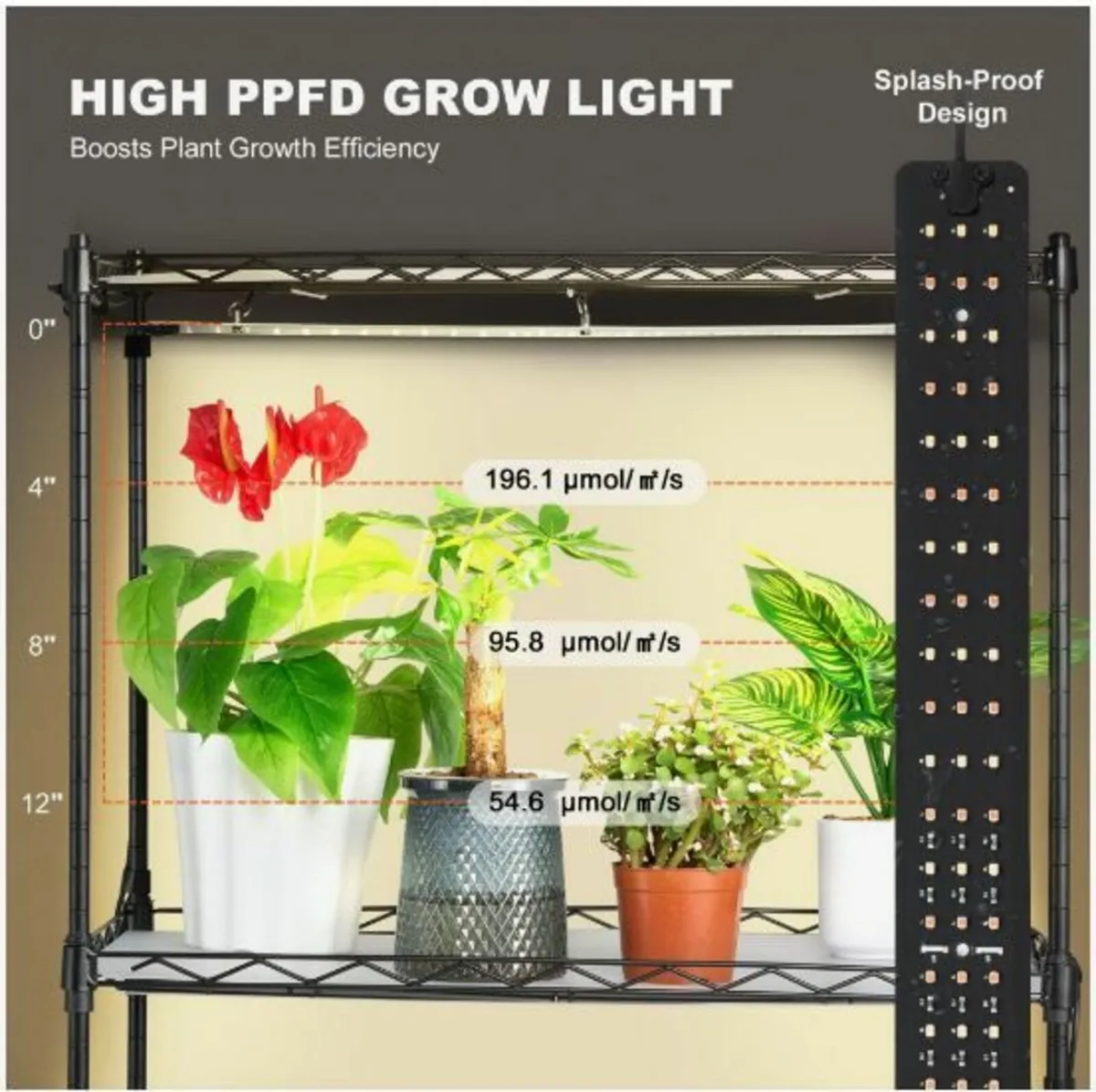 Plant Stand with Grow Lights 4 Tiers - Image 3