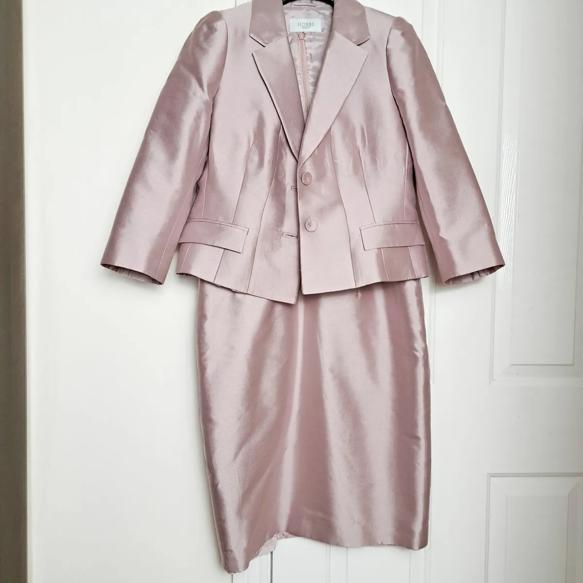 Hobbs Pink Two Piece Tailored Jacket Dress 14UK/42 - Image 1