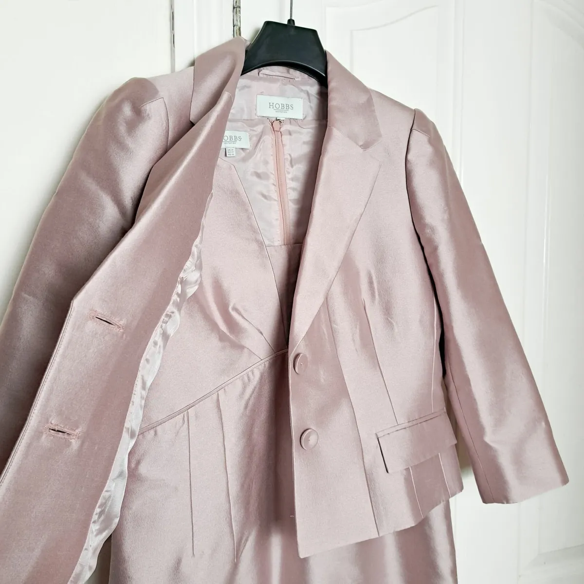 Hobbs Pink Two Piece Tailored Jacket Dress 14UK/42 - Image 4