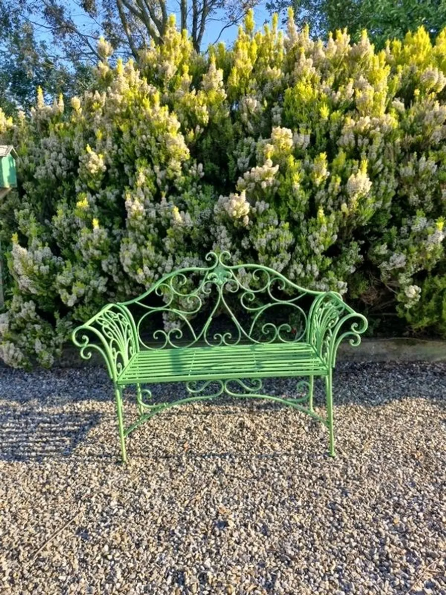 wrought iron bench - Image 1