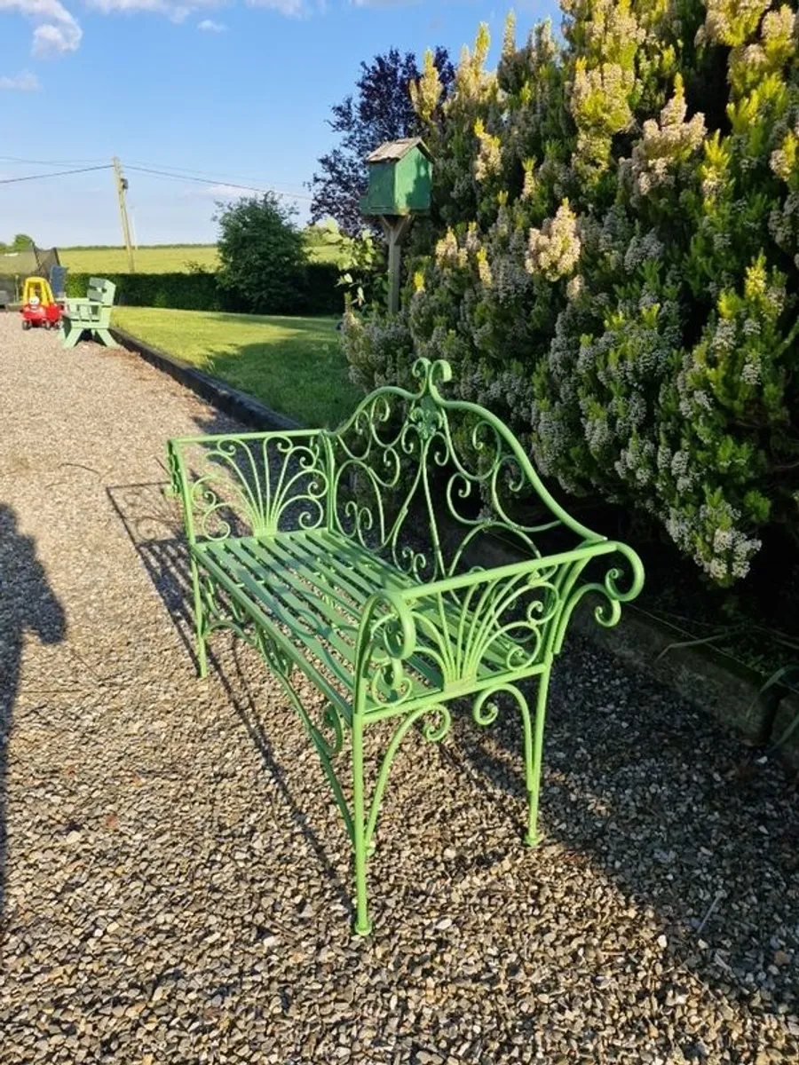 wrought iron bench - Image 2