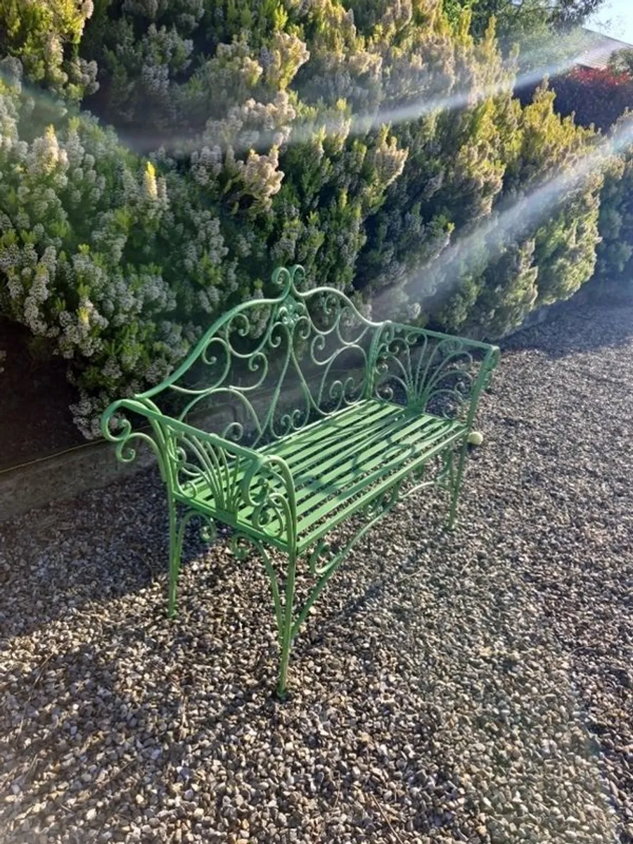wrought iron bench - Image 3
