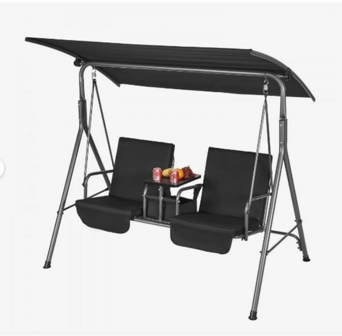 2-Seat Patio Swing Chair Outdoor Patio Swing - Image 2
