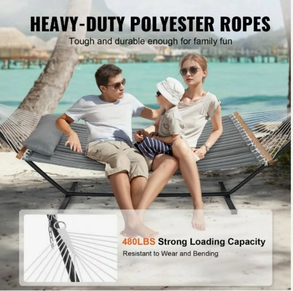 Two Person Hammock with Stand - Image 3