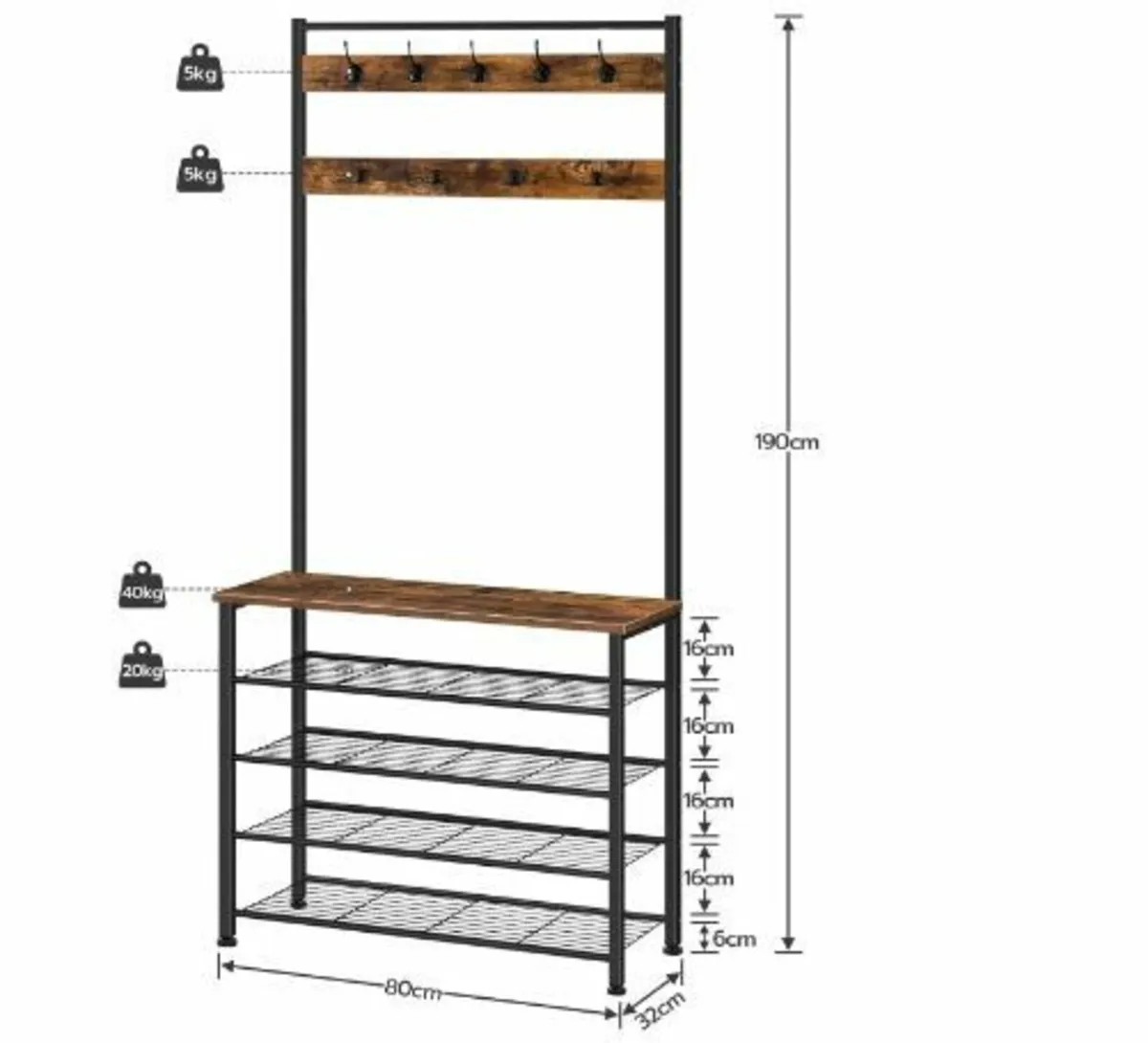 Coat Rack Shoe Rack - Image 4