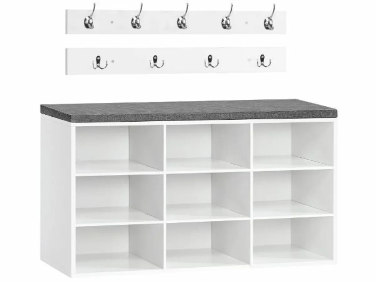 Wardrobe Shoe Rack Set, Shoe Bench - Image 1