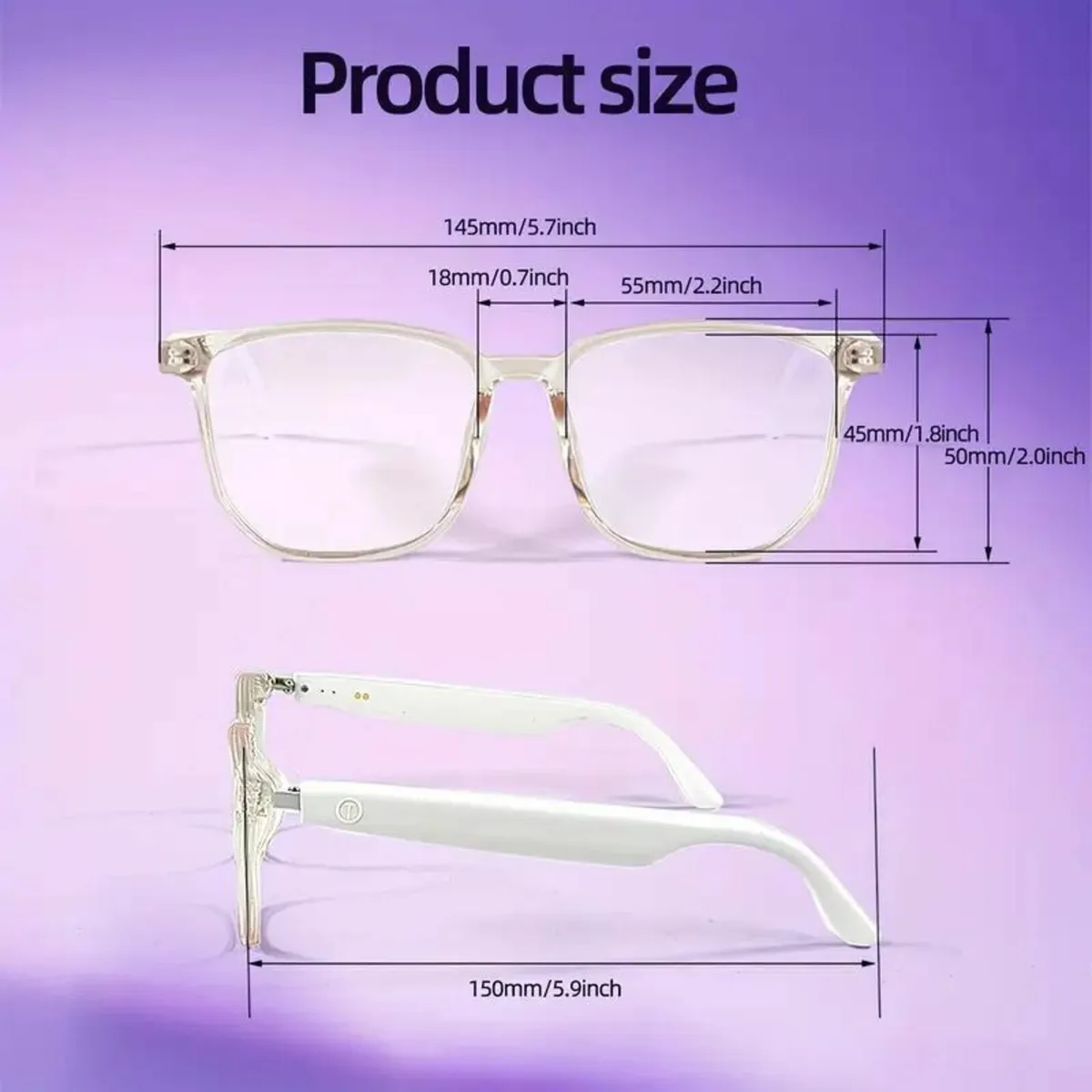 LIFEBEE 2025 AI Translator Smart Wireless Glasses - Image 3