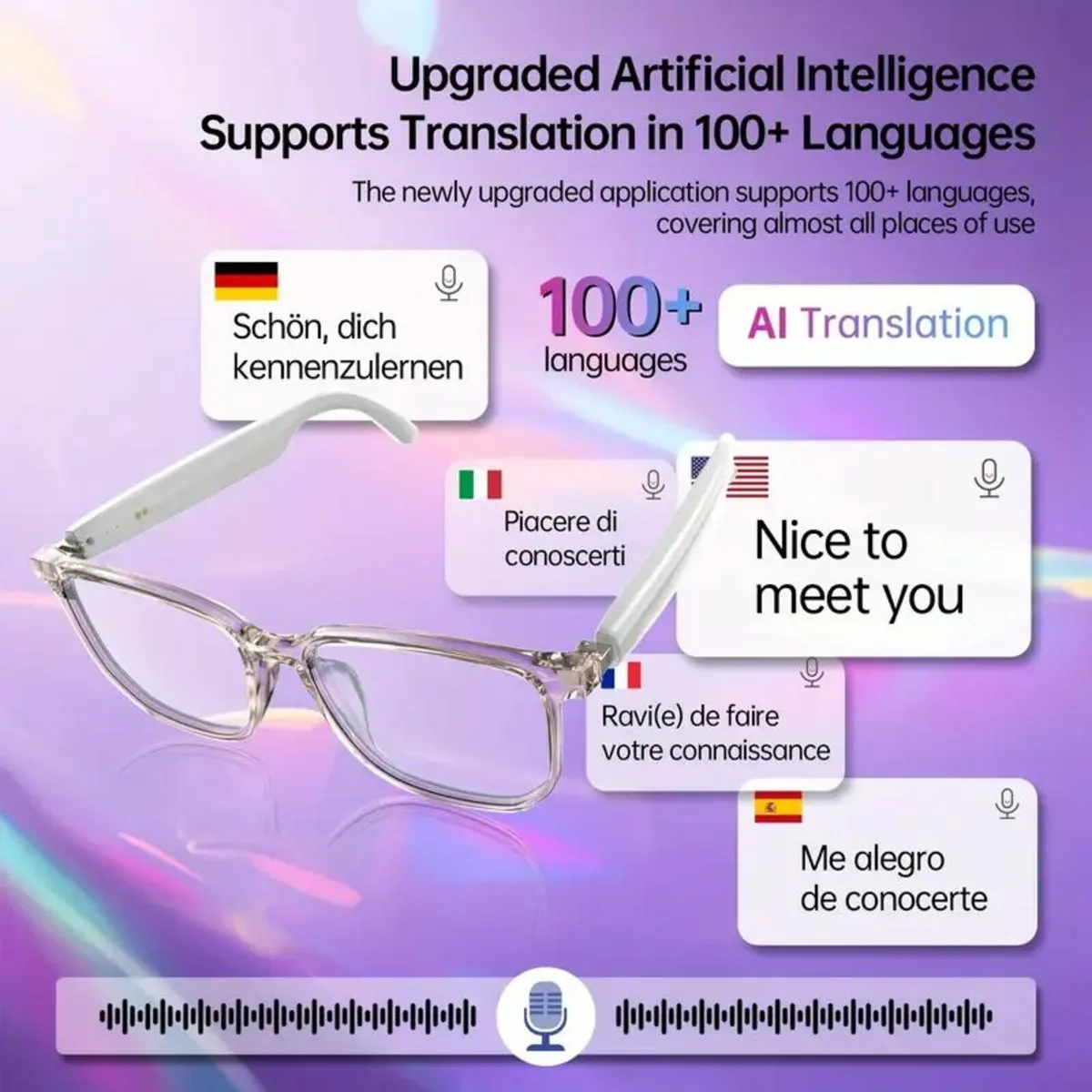 LIFEBEE 2025 AI Translator Smart Wireless Glasses - Image 4