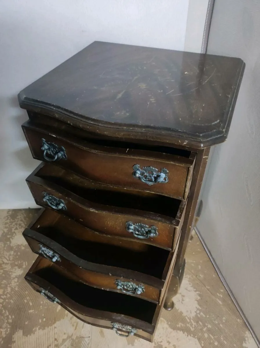 Antique 4 drawer Edwardian locker cabinet - Image 4