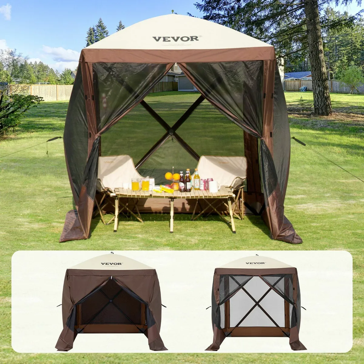 Pop Up Gazebo Tent 6 x 6 feet Pop-Up Screen Tent 4 - Image 1