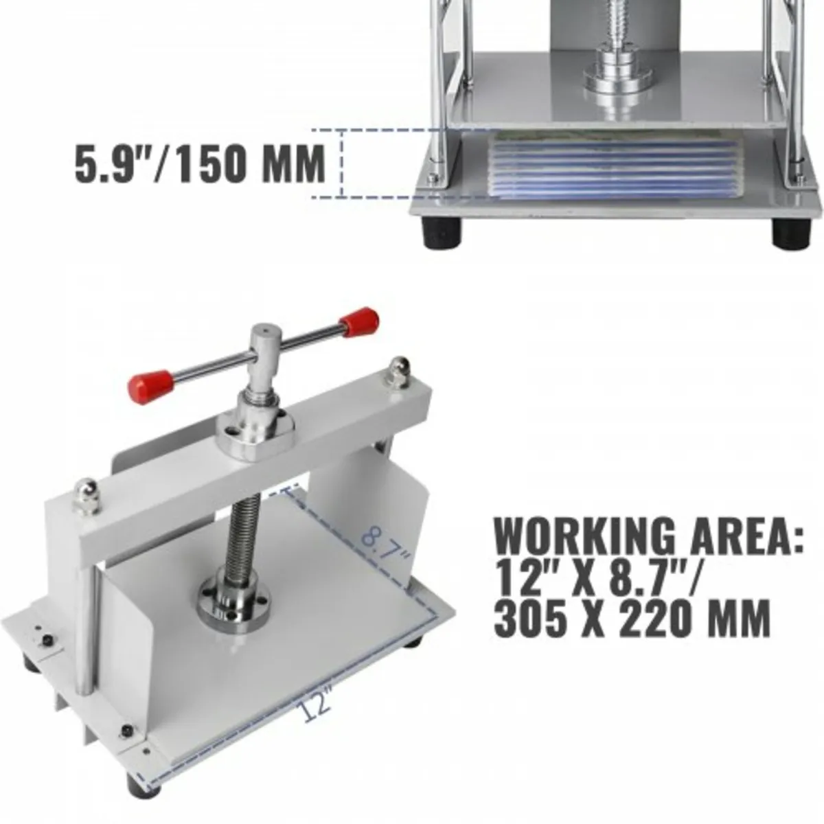 Manual Paper Press Machine, 12x8.6 inch for A4 Siz - Image 3