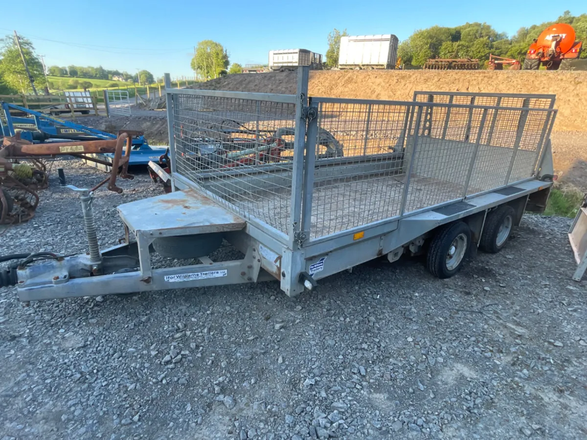 Ifor Williams 12ft x 6ft plant trailer mesh sides - Image 2