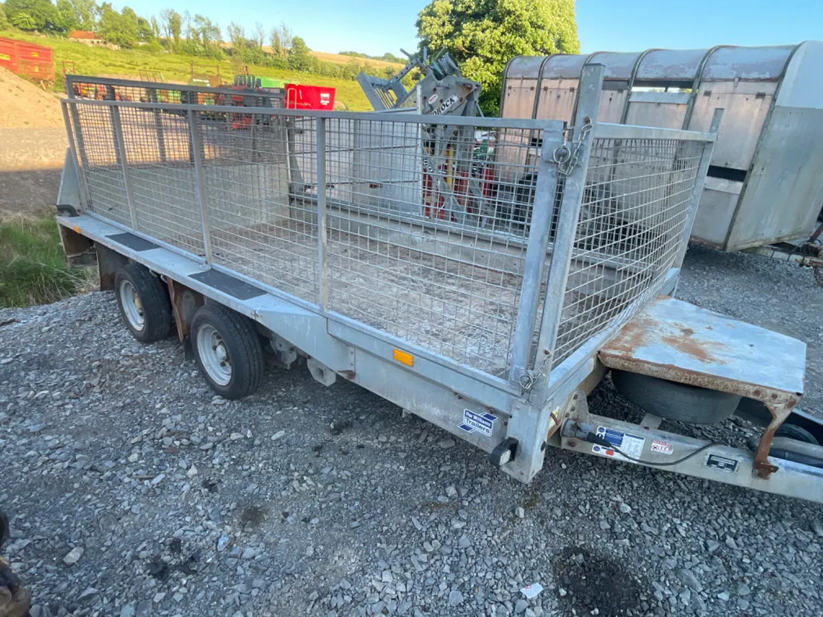 Ifor Williams 12ft x 6ft plant trailer mesh sides - Image 1