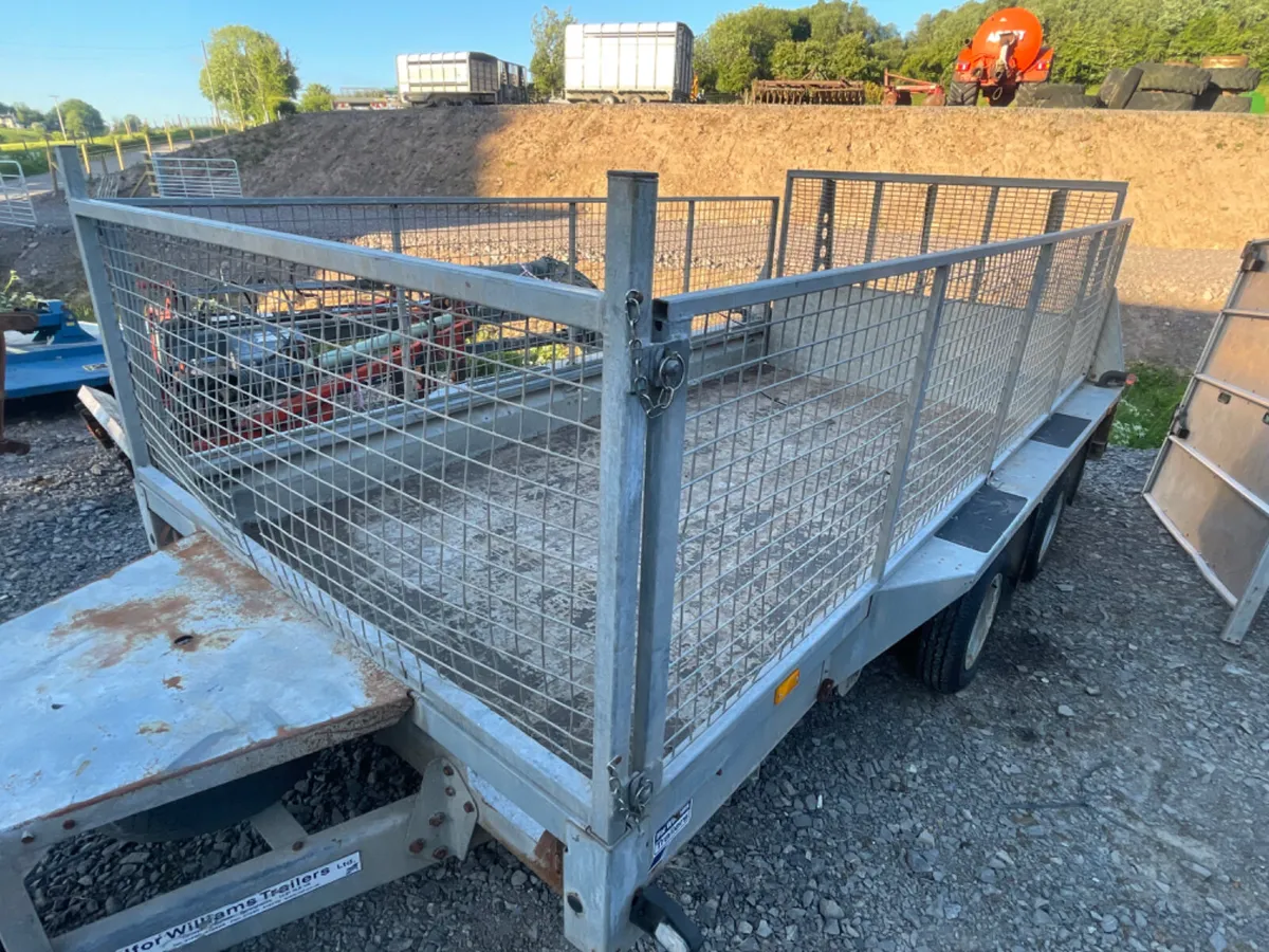 Ifor Williams 12ft x 6ft plant trailer mesh sides - Image 4