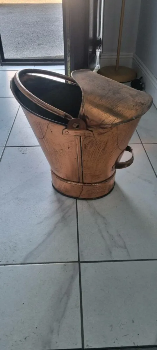 Copper coal bucket