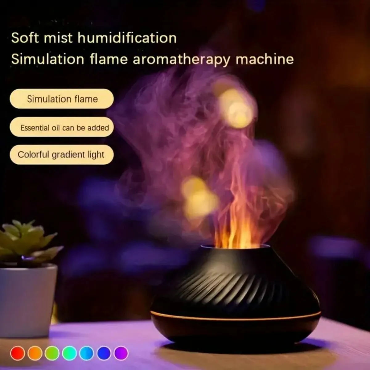Flame Light Aromatherapy Humidifier - Image 1