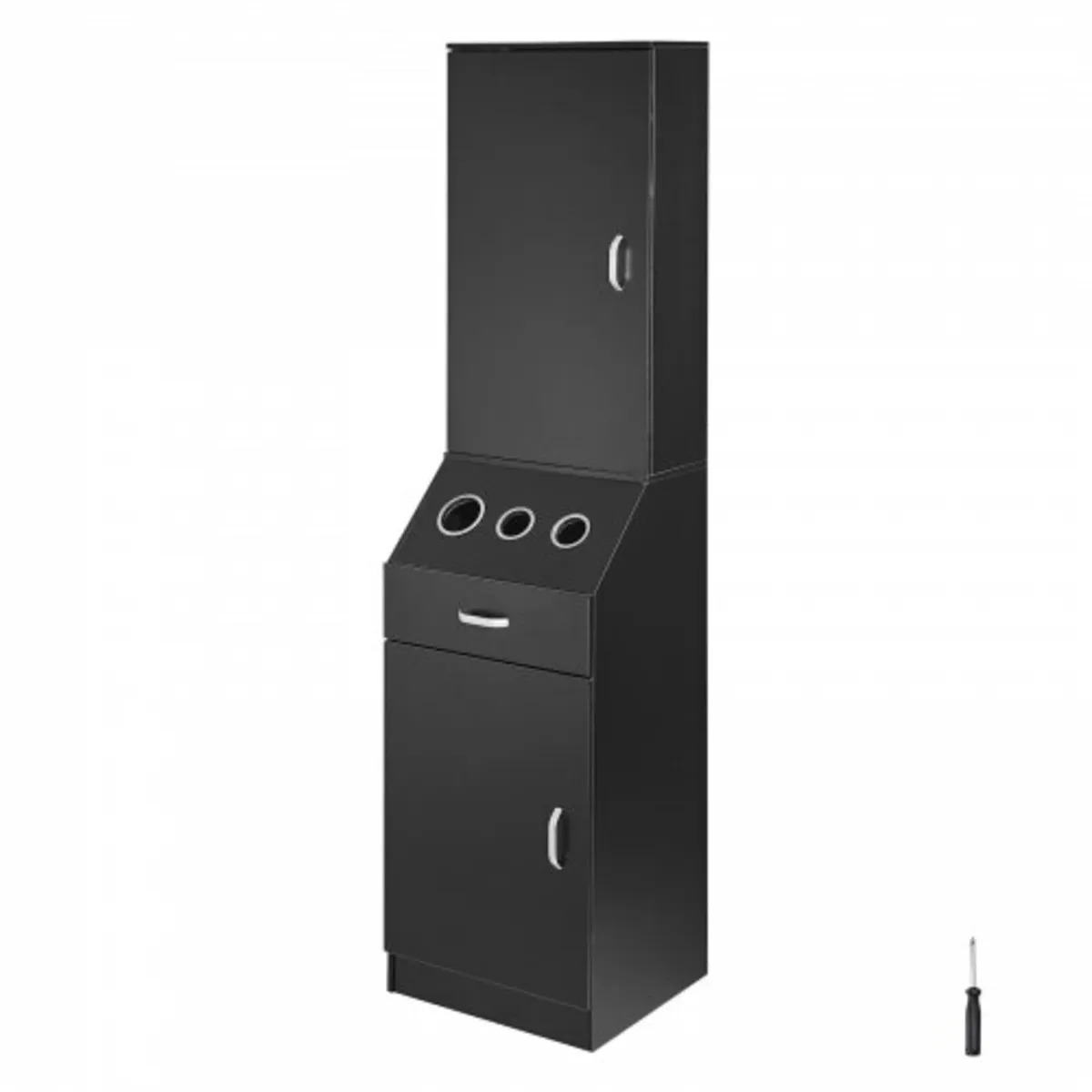Salon Storage Cabinet, Barber Salon Station for Ha - Image 1