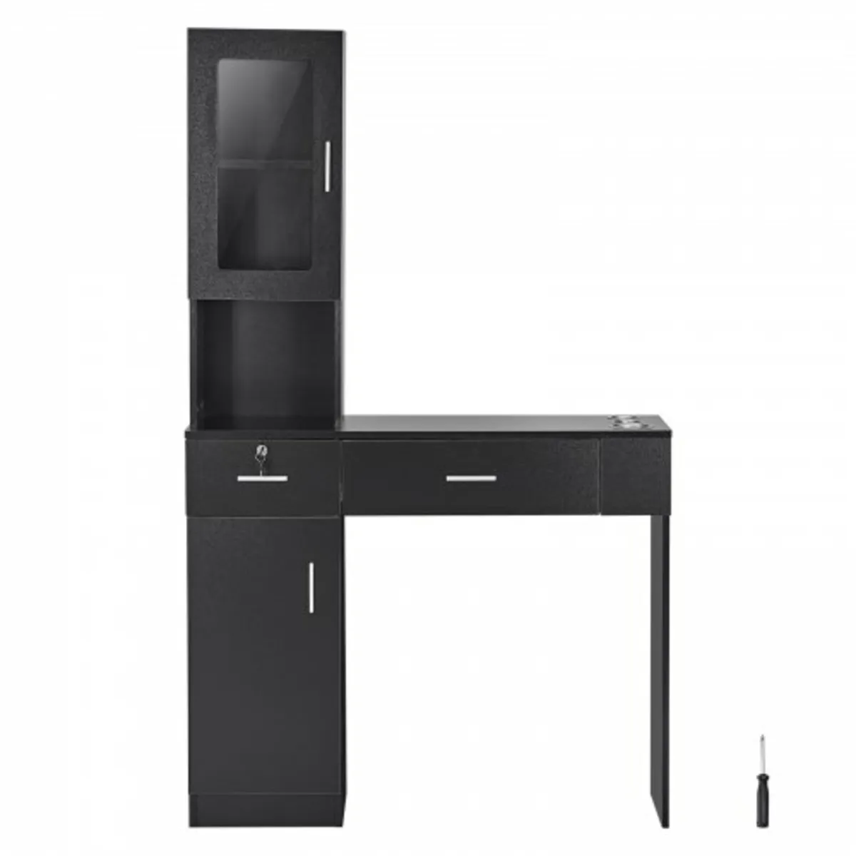 Wall Mount Barber Salon Station for Hair Stylist, - Image 1