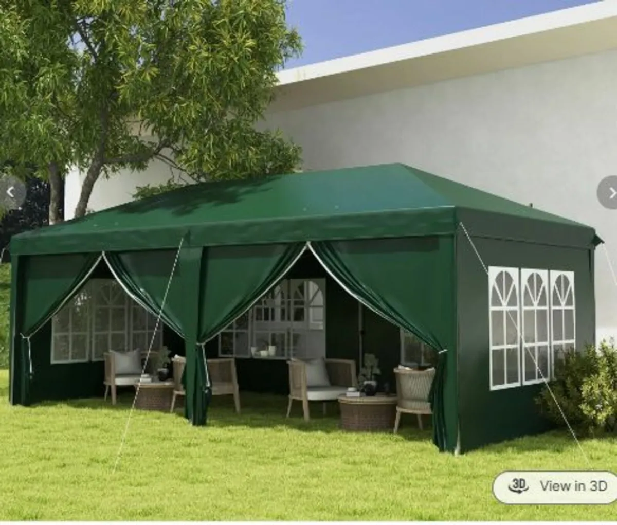 3 x6m Pop-Up Gazebo, with Curtain Walls andWindows - Image 2
