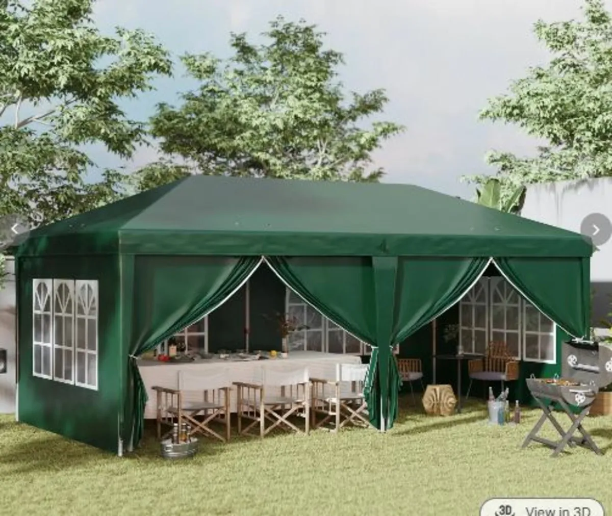 3 x6m Pop-Up Gazebo, with Curtain Walls andWindows - Image 4