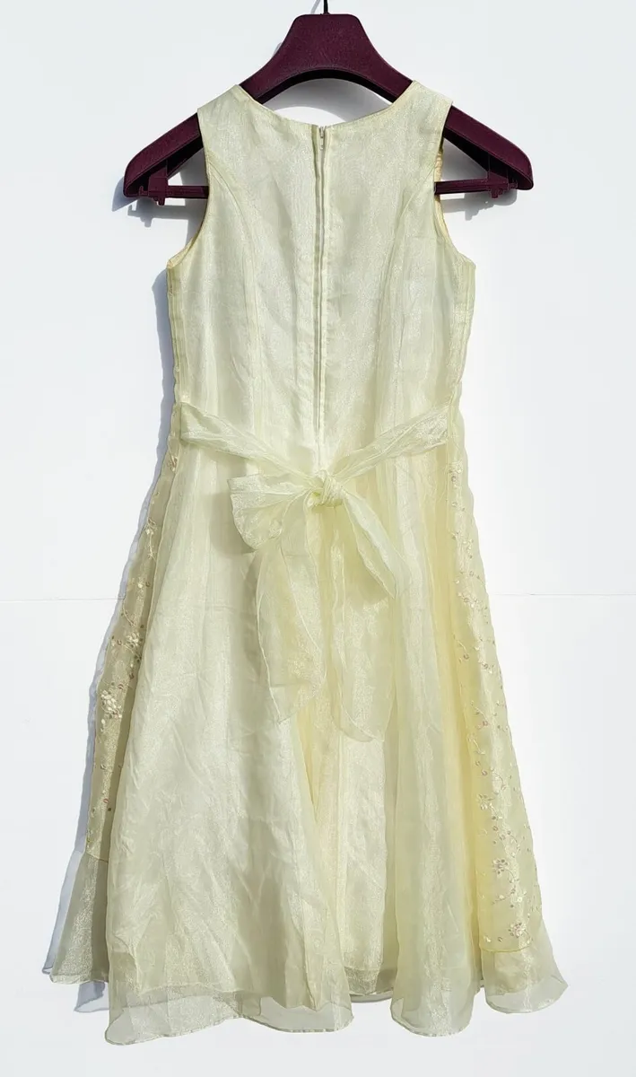 Satin & Sequins Girls Occasion Wear Dress Age 9-10 - Image 2