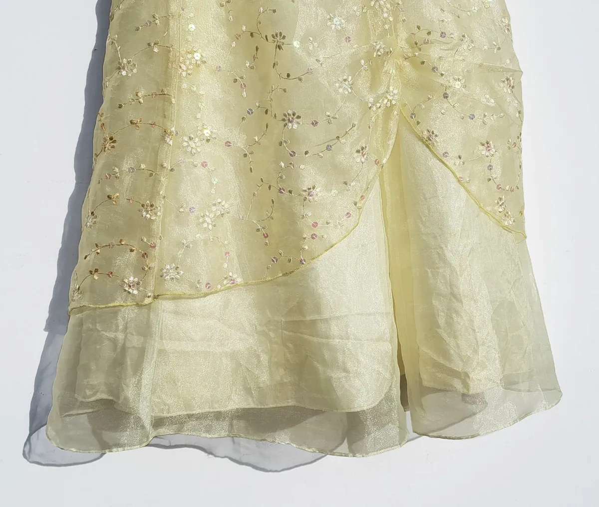 Satin & Sequins Girls Occasion Wear Dress Age 9-10 - Image 4