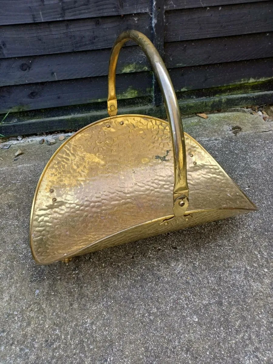 Vintage Brass Turf/Log Carrier - Image 1