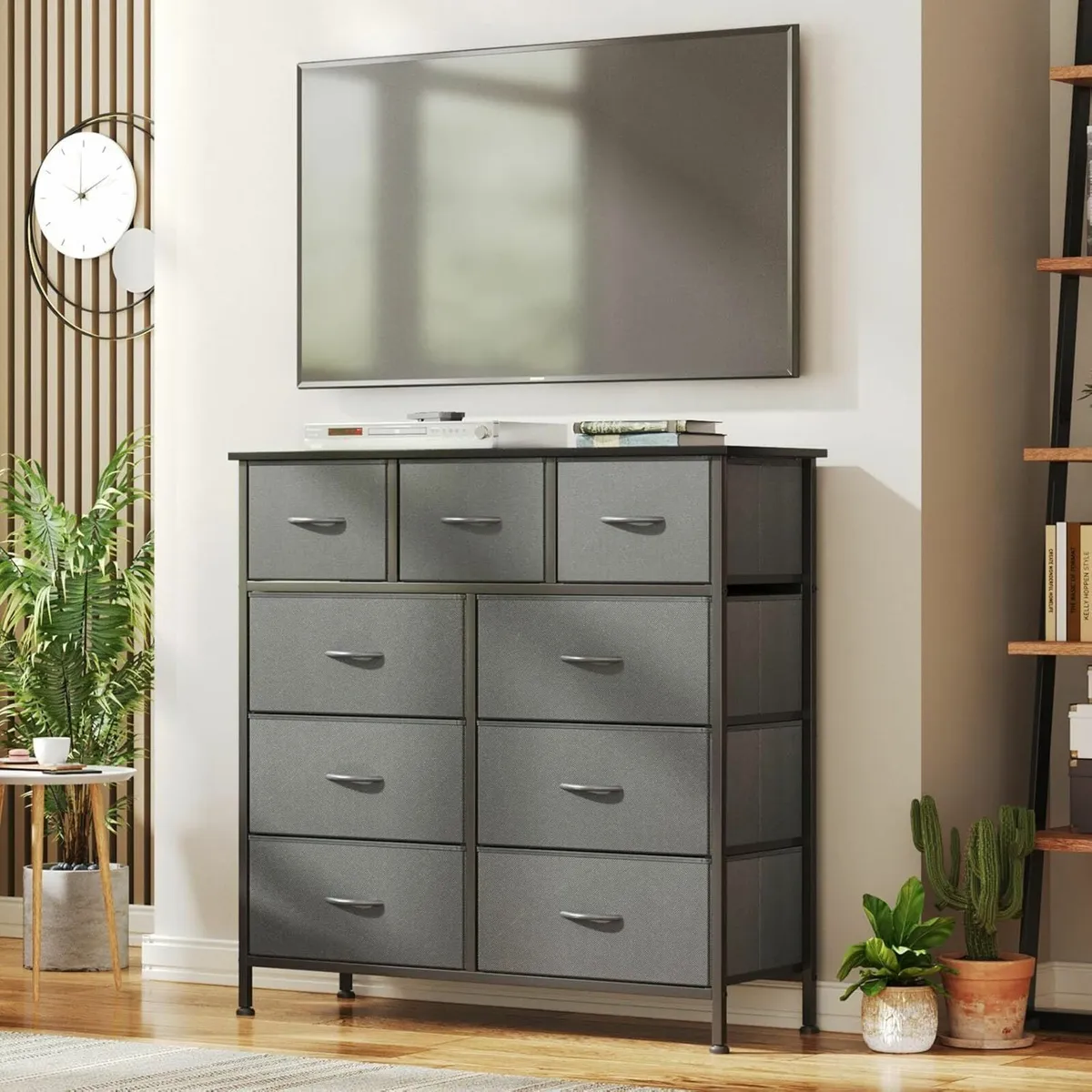 Chest of Drawers Dresser Bedroom Living room Black - Image 4