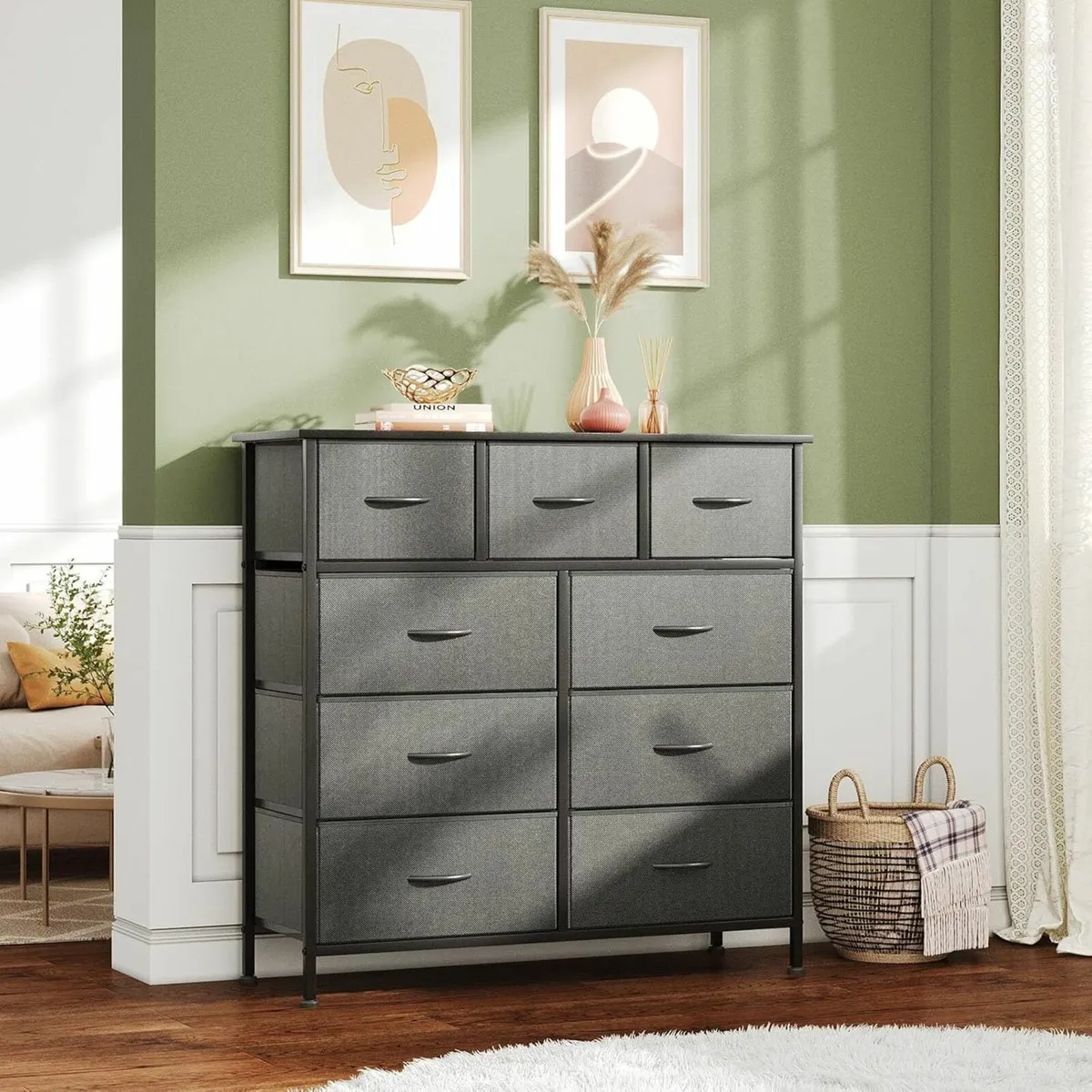 Chest of Drawers Dresser Bedroom Living room Black - Image 1