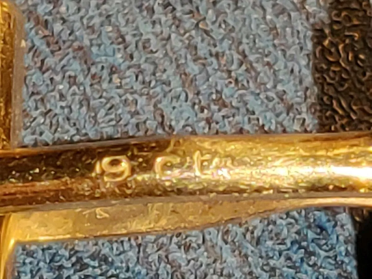MILLENIUM 2000, 9CT Gold Chunky Unworn Cufflinks ! - Image 2