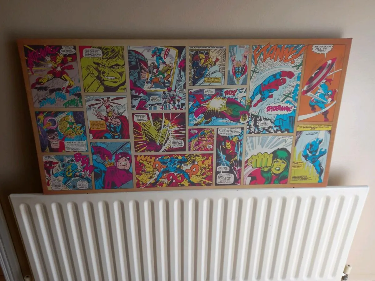 Marvel Comic Canvas Wall Art - Image 1