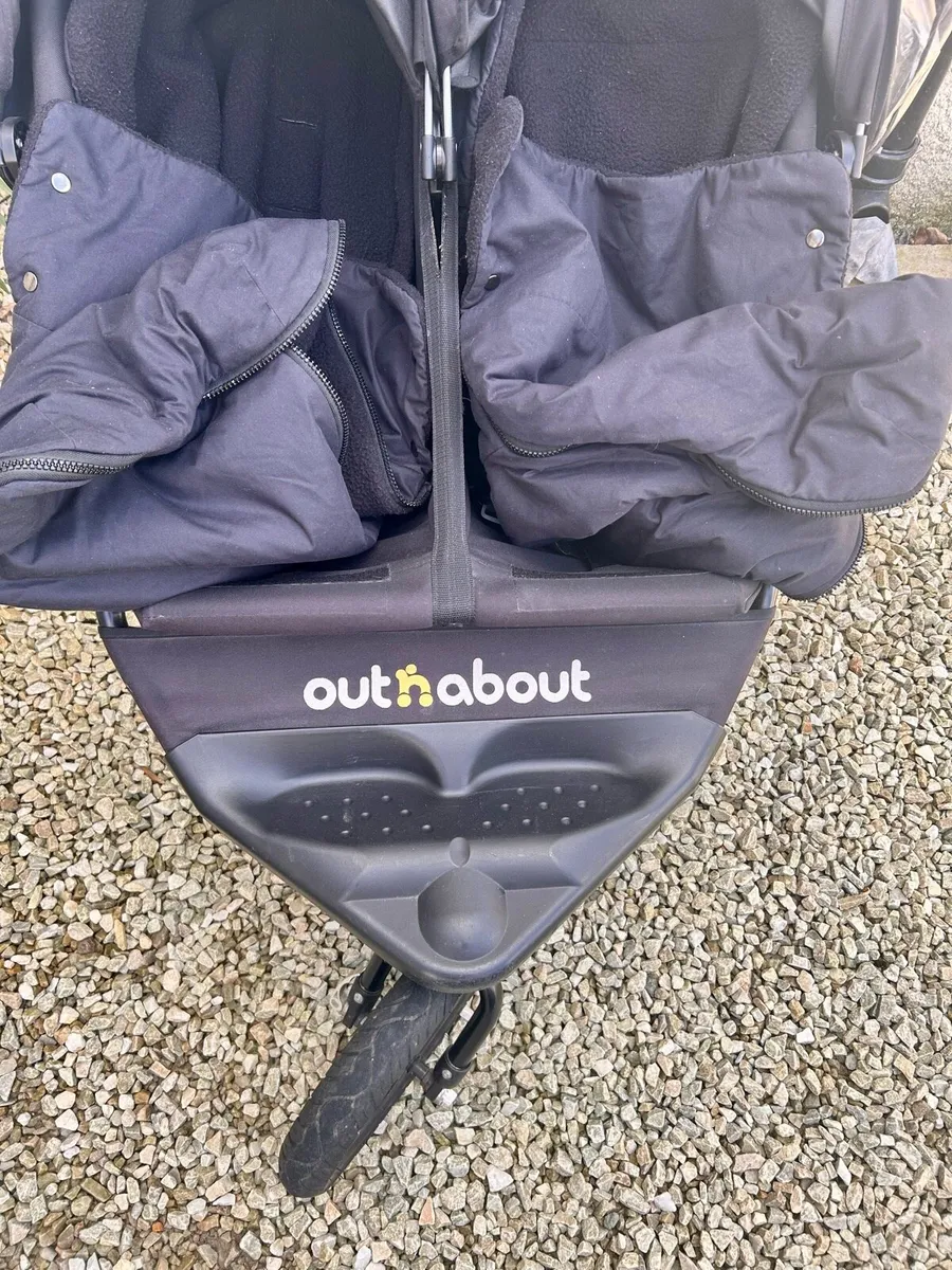 Out’n’About Black Double Buggy - Image 2
