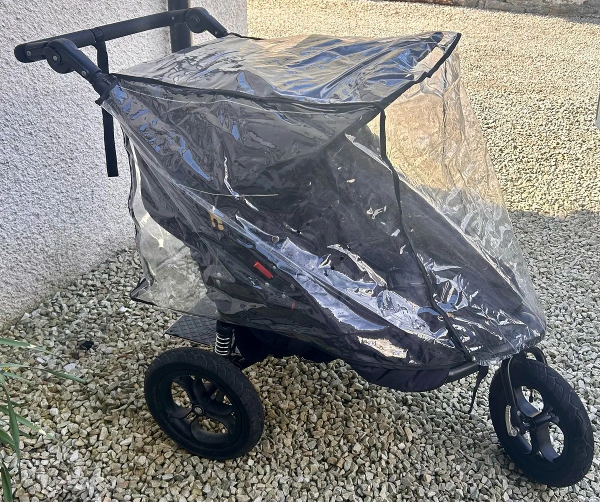 Out’n’About Black Double Buggy - Image 1
