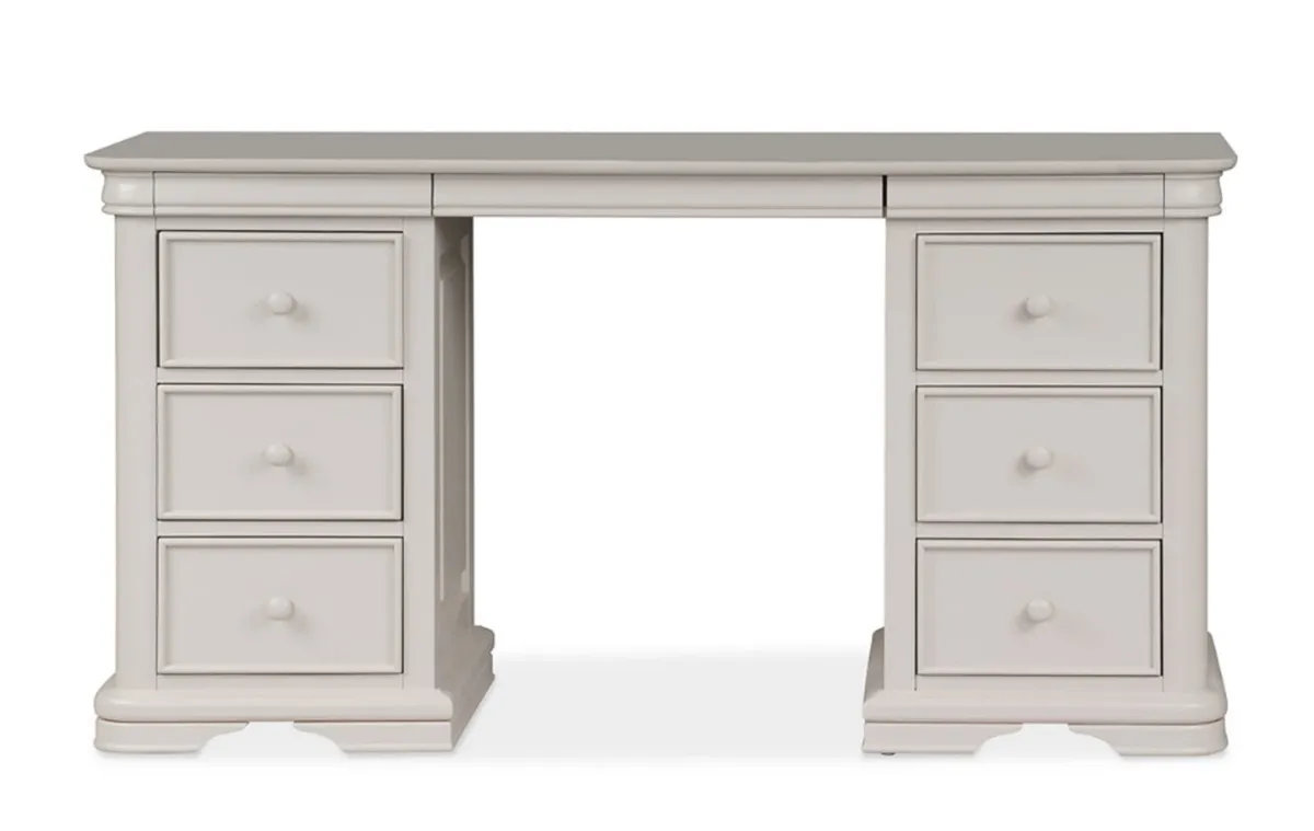 Newport Light Grey 6 Drawer Dressing Table - Image 2