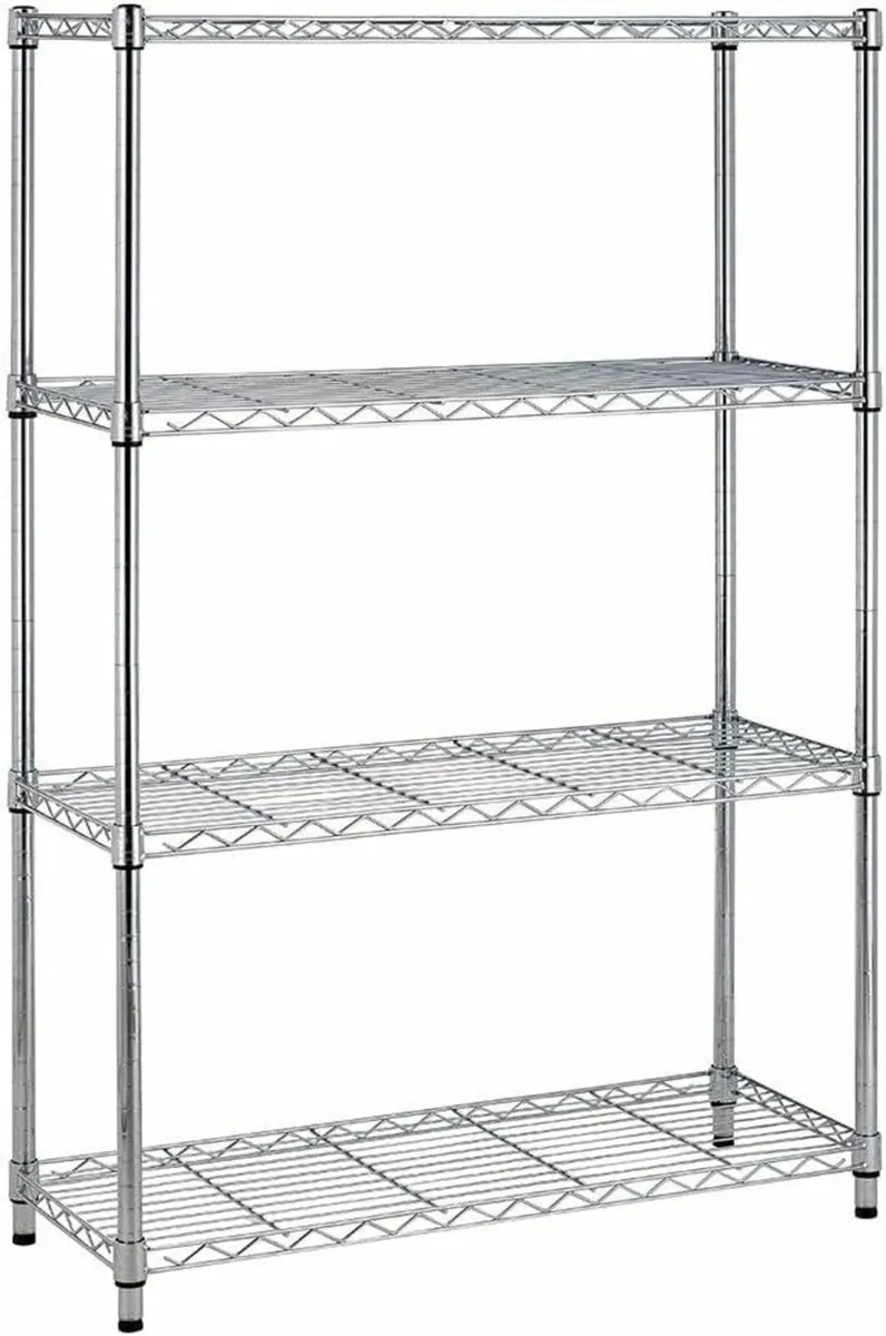 4 Tier Shelving Unit 450kg Capacity Metal Storage - Image 1