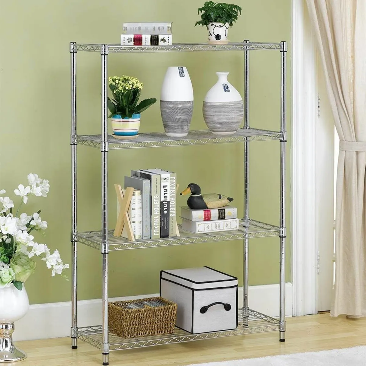 4 Tier Shelving Unit 450kg Capacity Metal Storage - Image 4