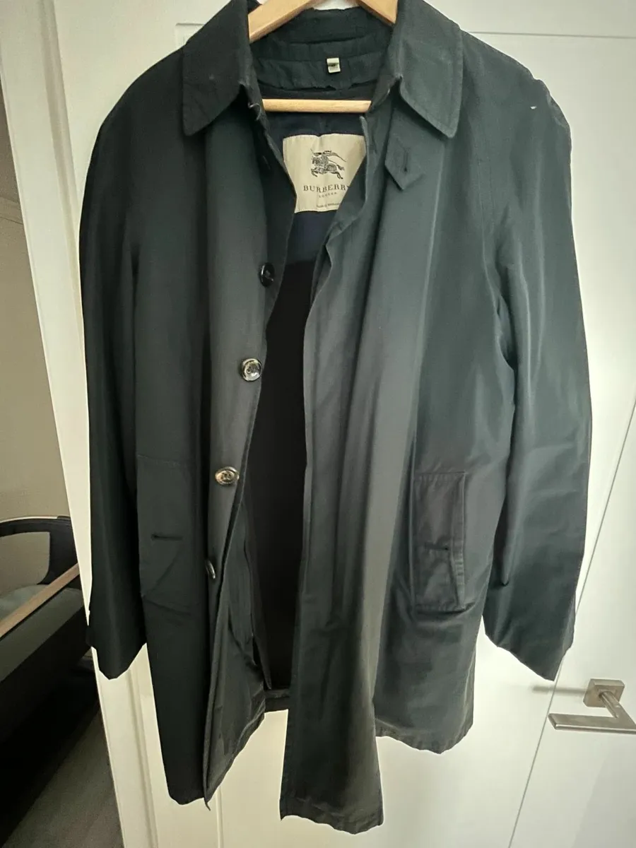 Burberry Men's Coat - Dark Navy - Size 52 - Image 1