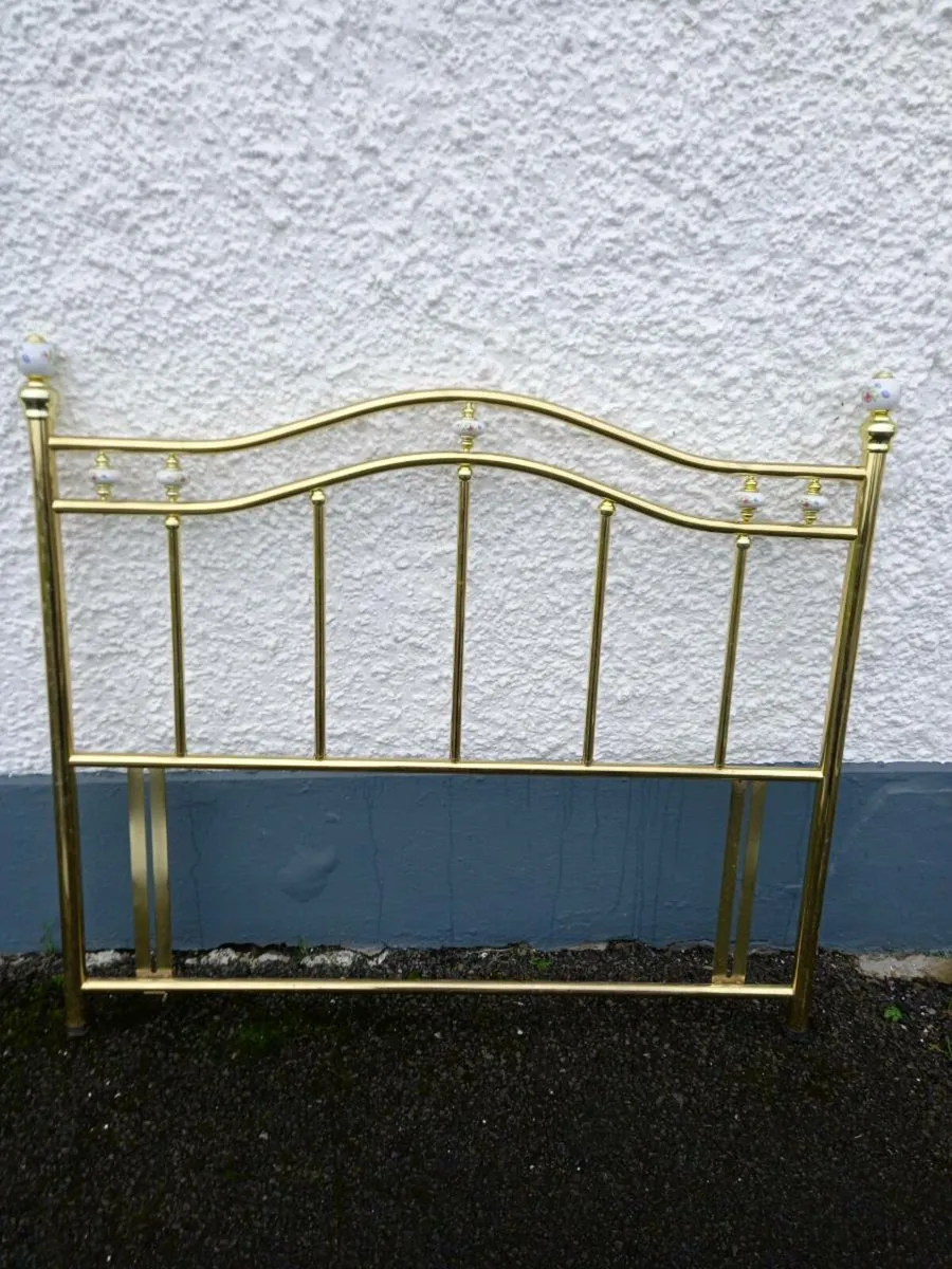 Brass Bed Frame With Porcelain Knobs
