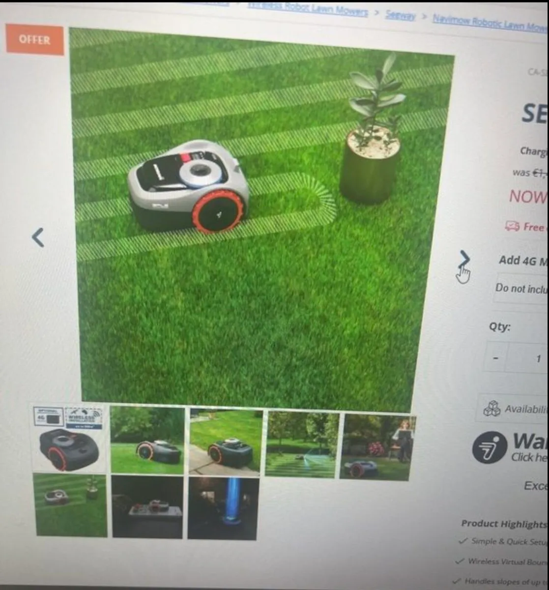 SEGWAY Navimow i108 Robotic Mower - Image 3