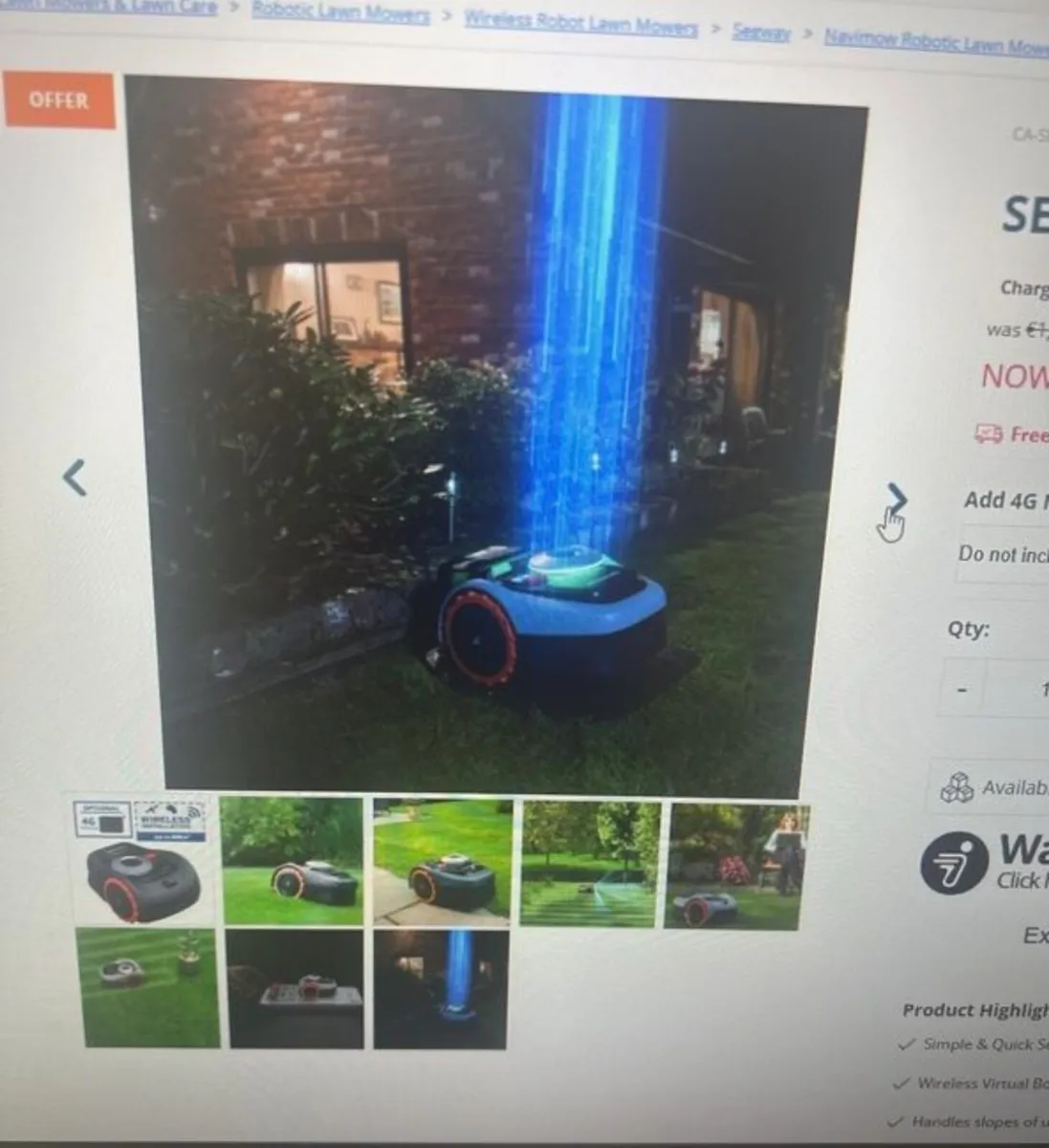 SEGWAY Navimow i108 Robotic Mower - Image 4