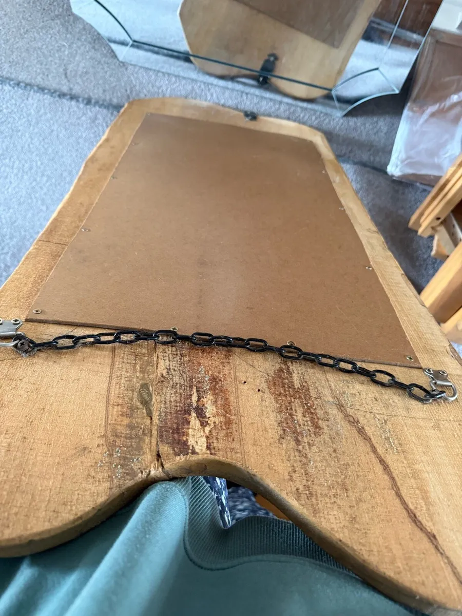 Solid oak hand made mirror - Image 2