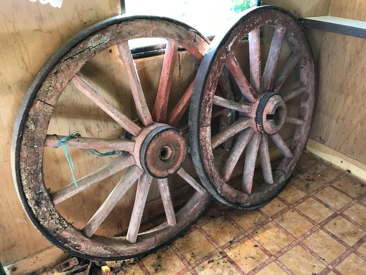 Old farm wheels - Image 1