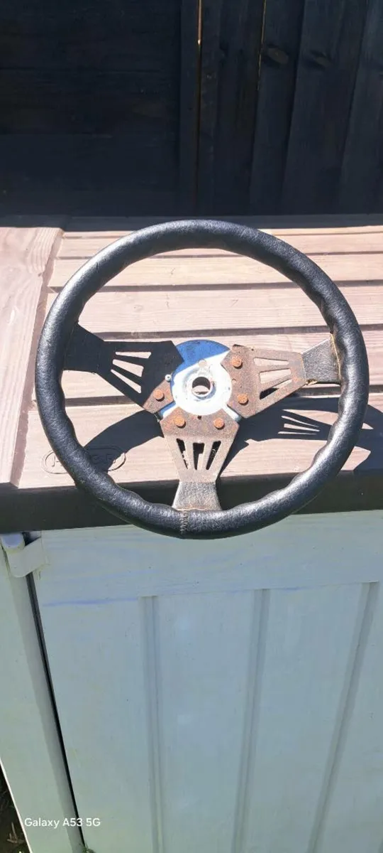 Old sports steering wheel