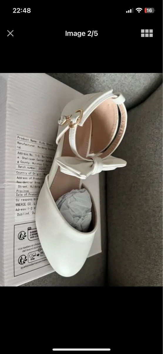 Brand new White Shoes - lovely for Communion - Image 2