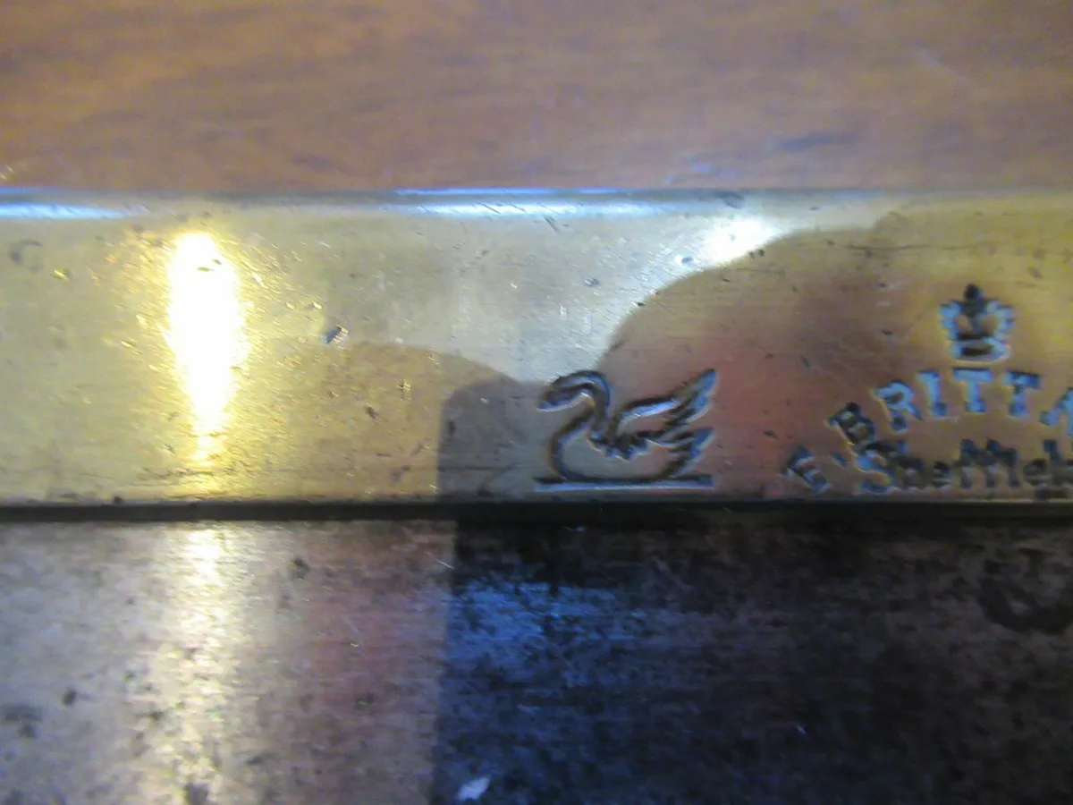 antique saw brass Brittain steel tool vintage hand - Image 4
