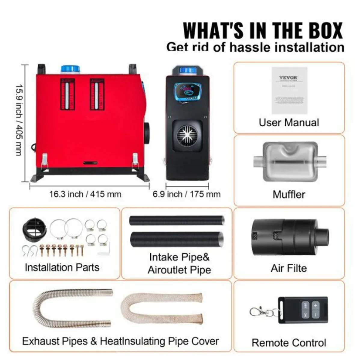 Upgraded Diesel Air Heater 8KW Parking Heater, 12V - Image 4