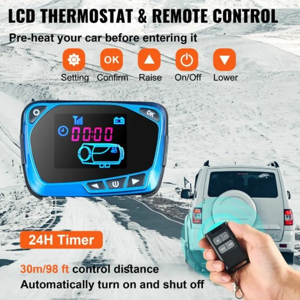 8KW Parking Diesel Air Heater, All in 1, 12V - Image 2