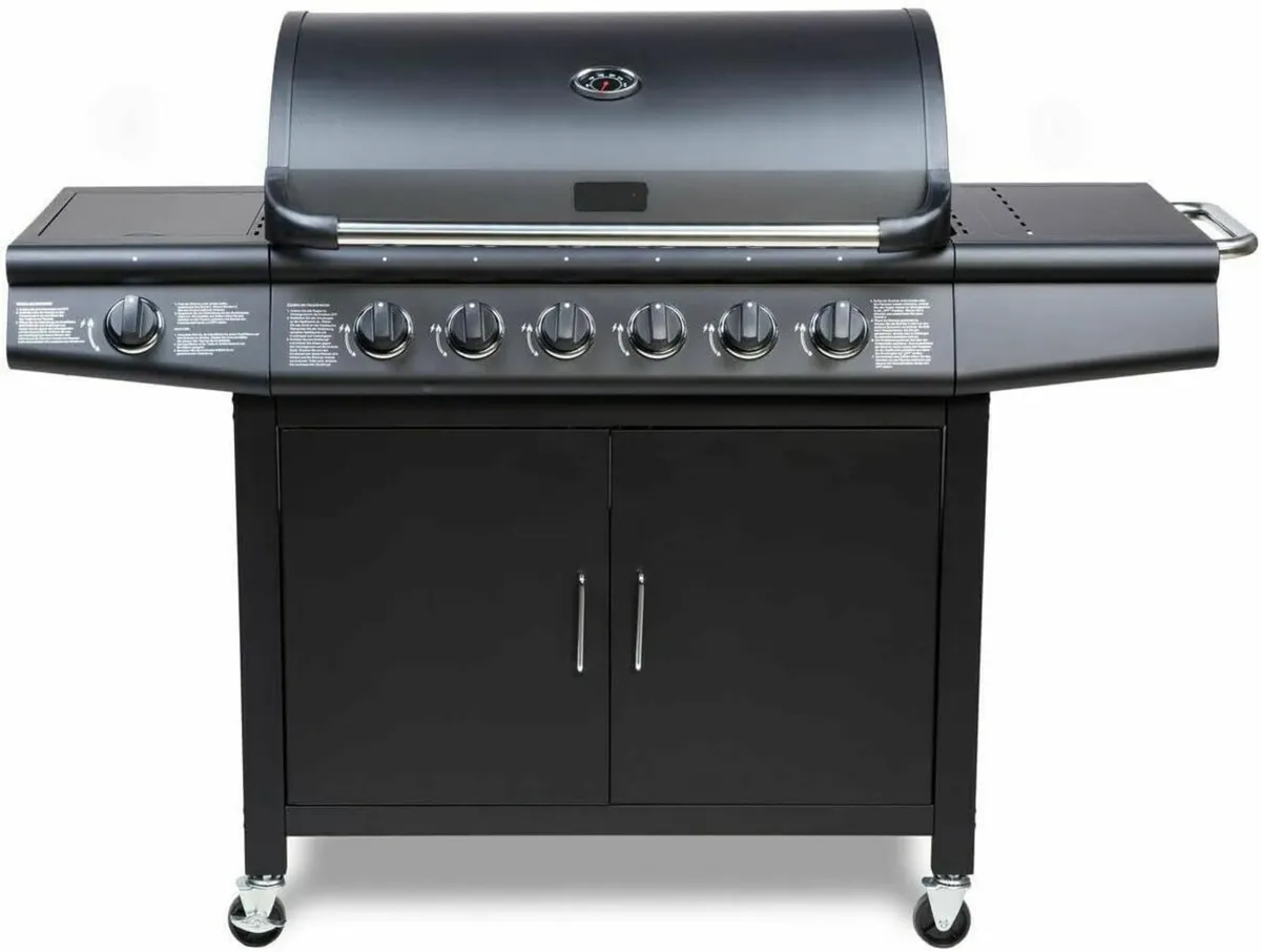 Outdoor Cooking Station: 6+1-Burner Grill Design - Image 1